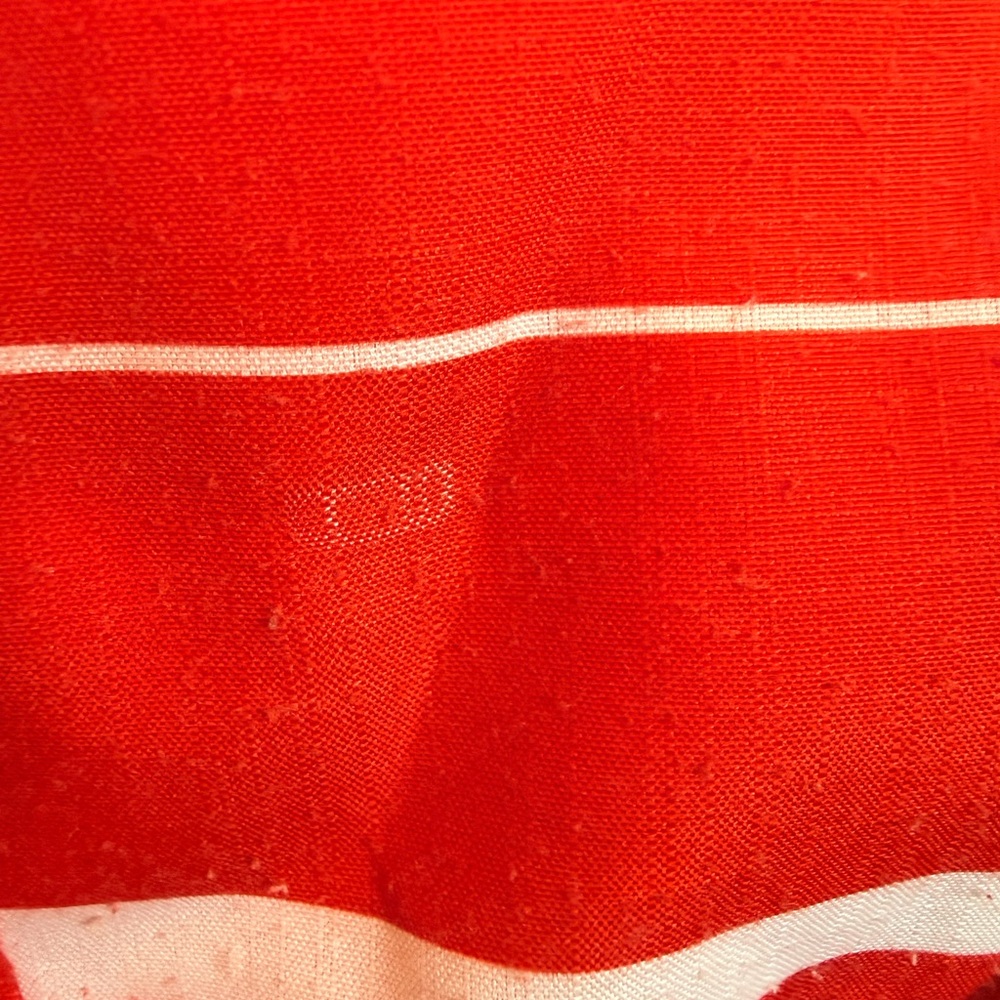 Vintage Red and White Puff Sleeve Midi Dress, Sailor Buttons - Picture 4 of 6